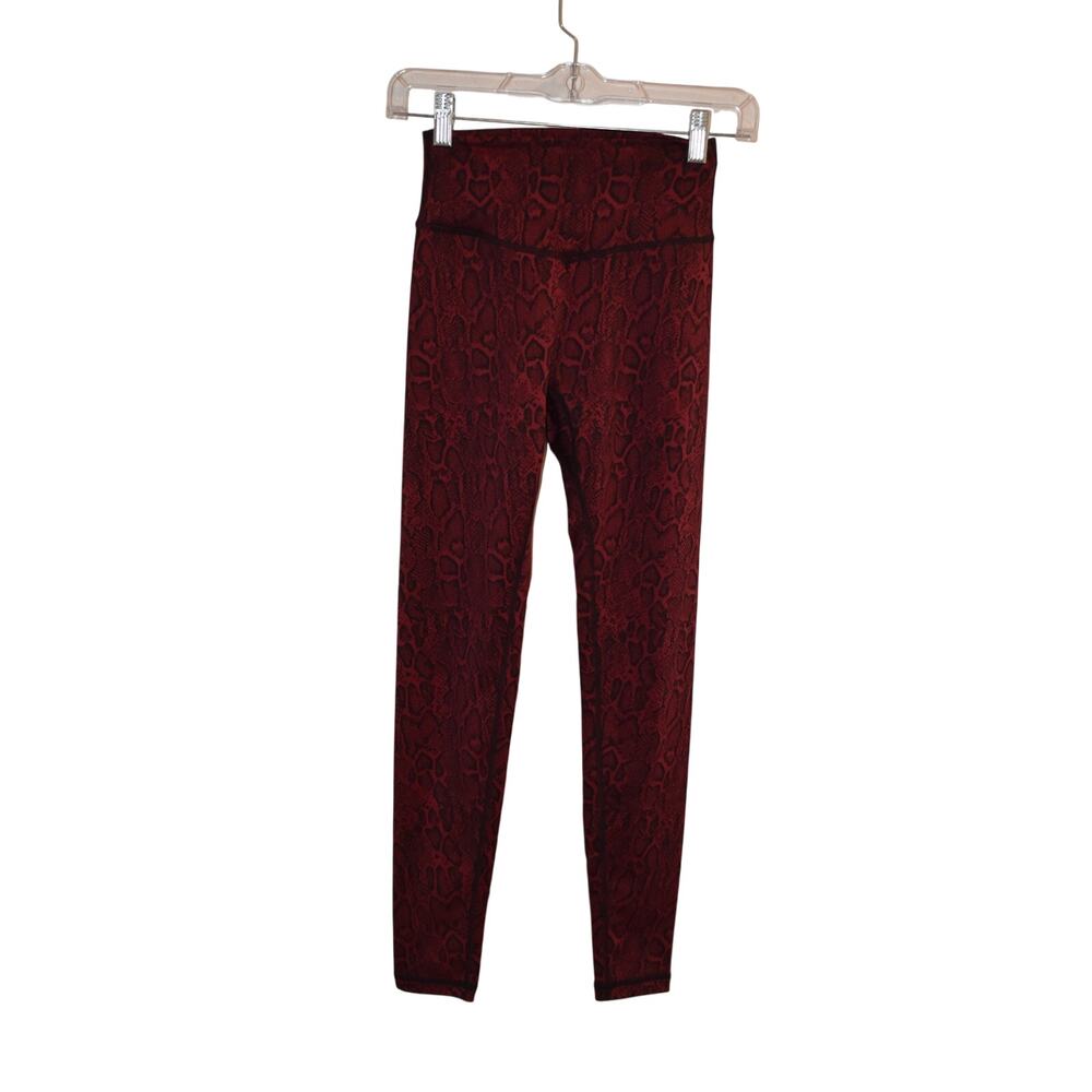 Buffbunny Maroon Snakeskin Jacquard Legging Size S - Picture 2 of 7